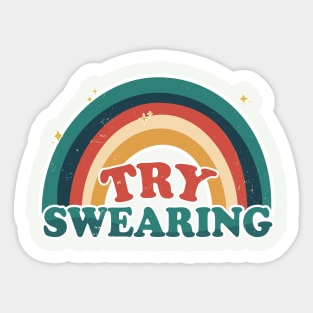 Try Swearing Sticker